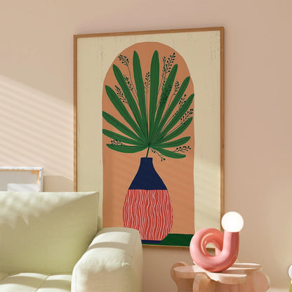 Tropical Plant Wall Art – Minimal Botanical Poster