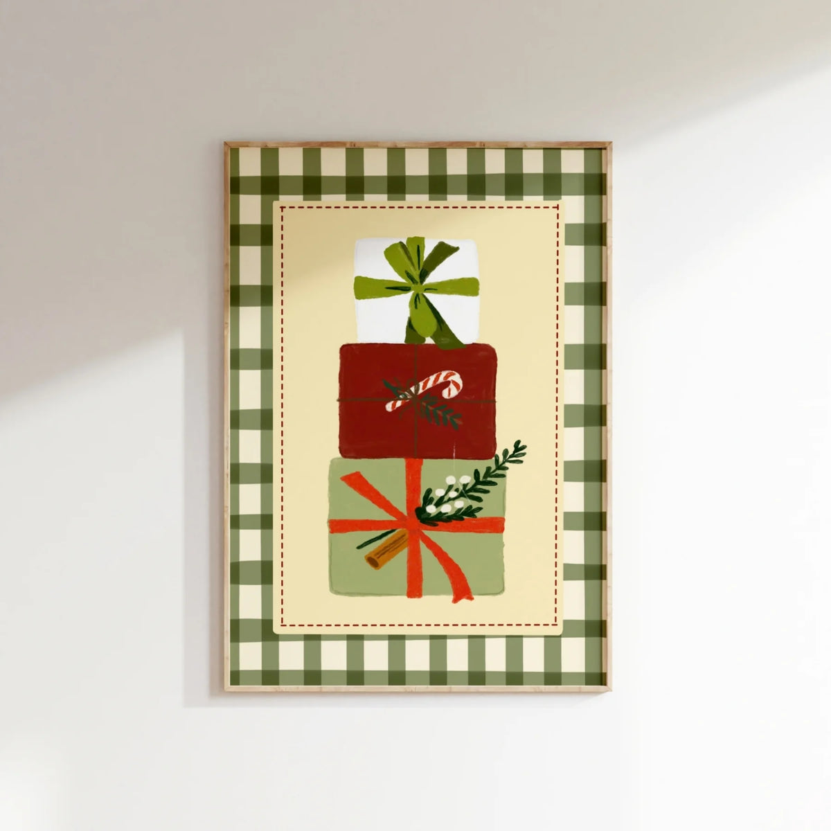 Christmas Gift Boxes with Ribbons – Póster de Navidad