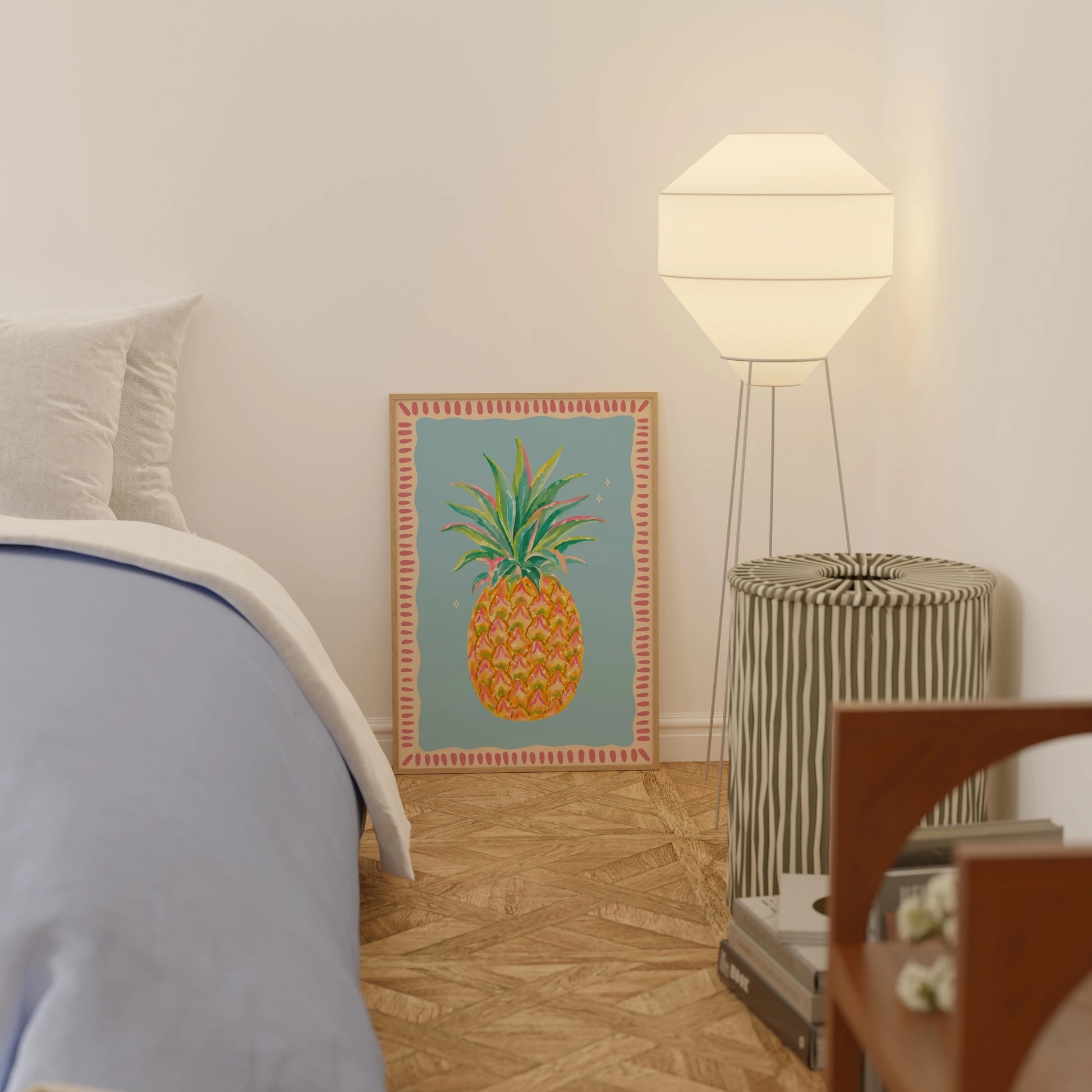 Pineapple Wall Art, Coastal Wall Decor
