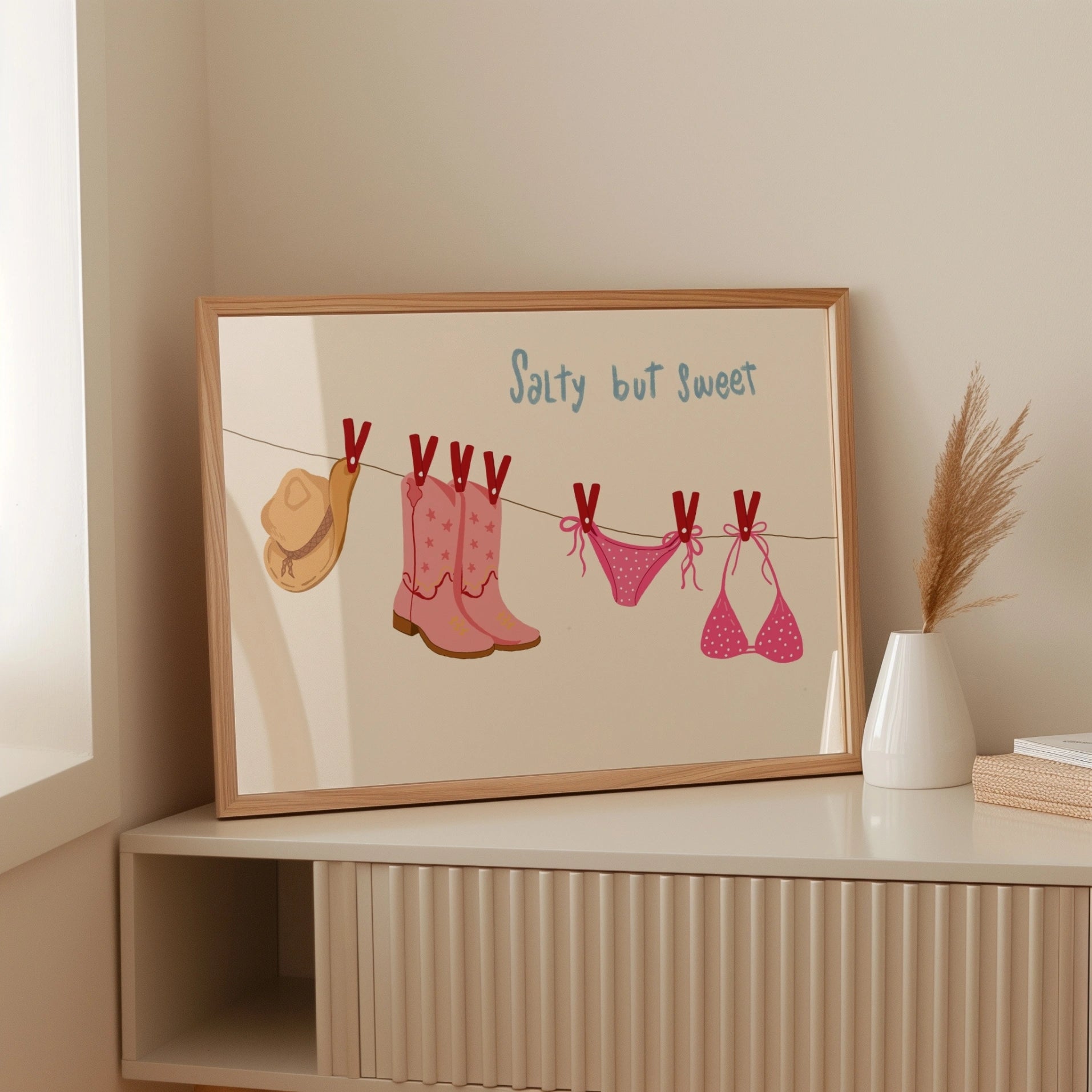 Décoration estivale de cowgirl côtière