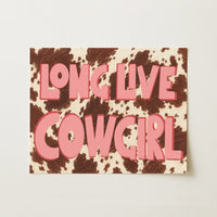 Affiche « Longue vie à la cowgirl »