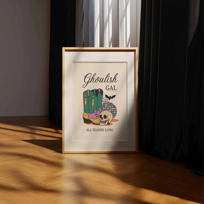 Ghoulish Gal Wall Art – Colorful Halloween
