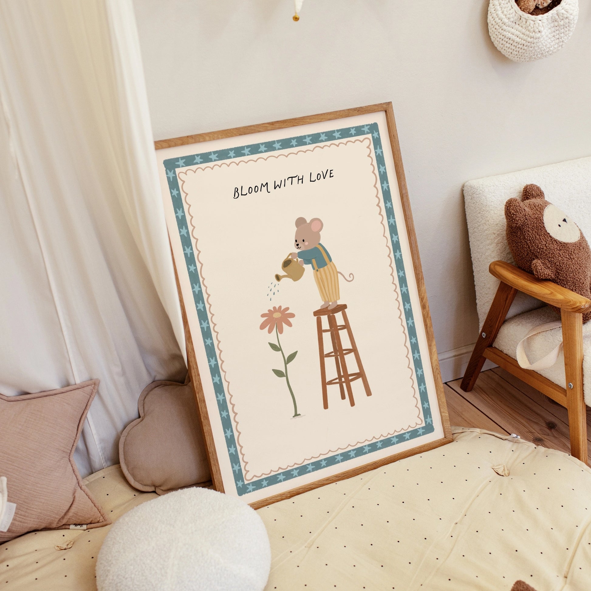 Cute Mouse Illustration Print