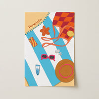 Beach Essentials Wall Art – Summer Print