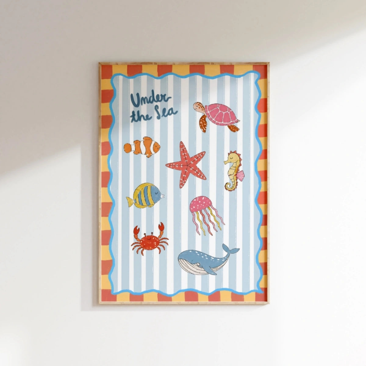 Whimsical Sea Life Decor, Coastal Wall Decor