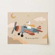 Goose Pilot Illustration – Poster per bambini