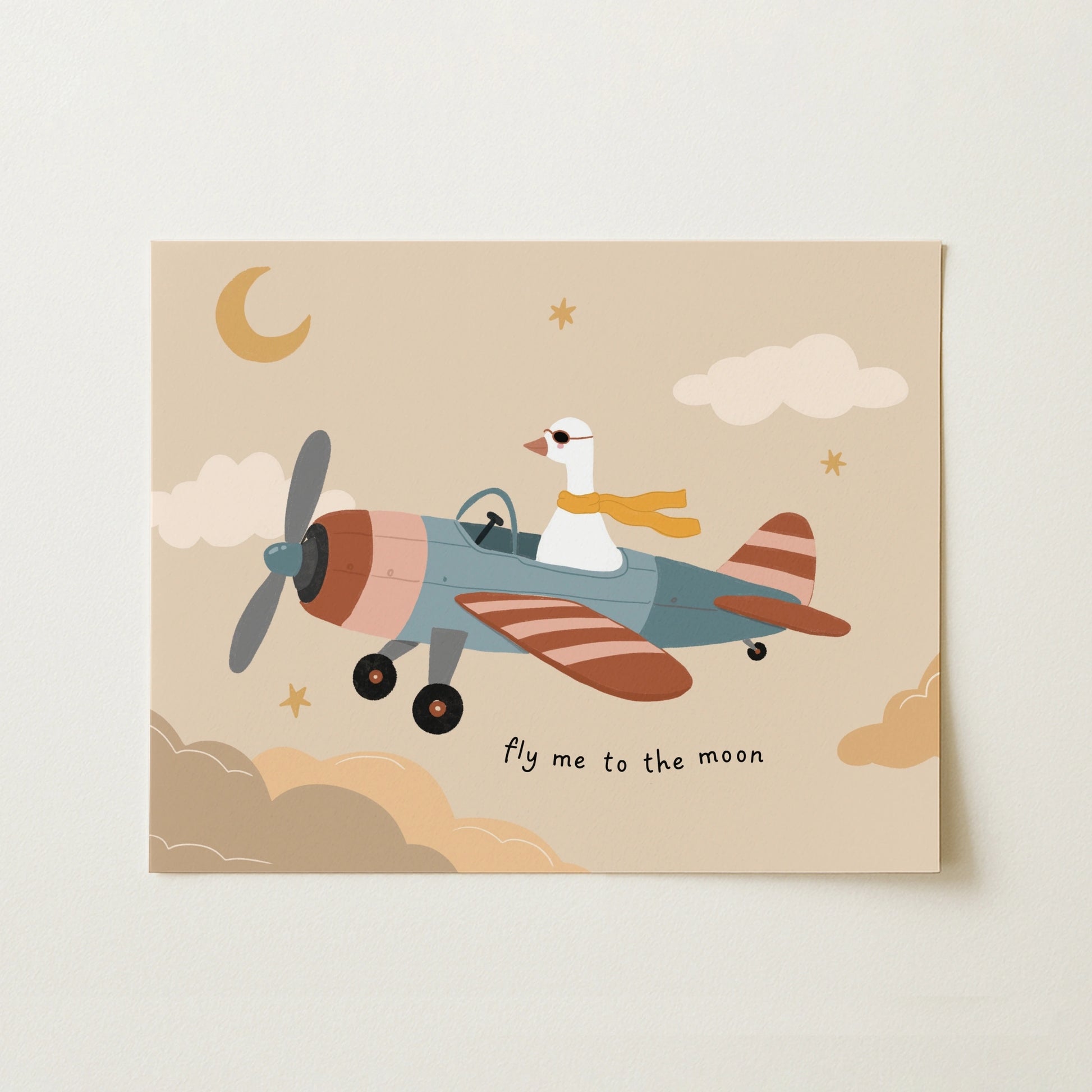 Stampa illustrata Oca pilota