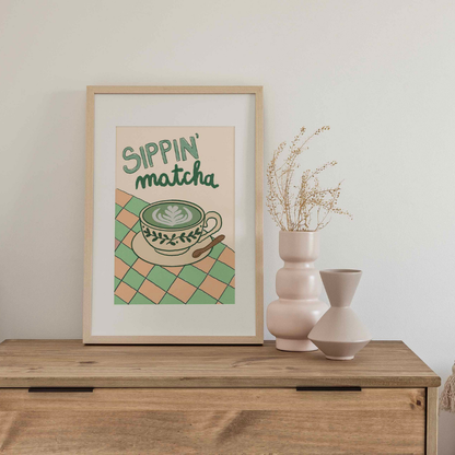 Matcha Wall Art – Cozy Kitchen Decor