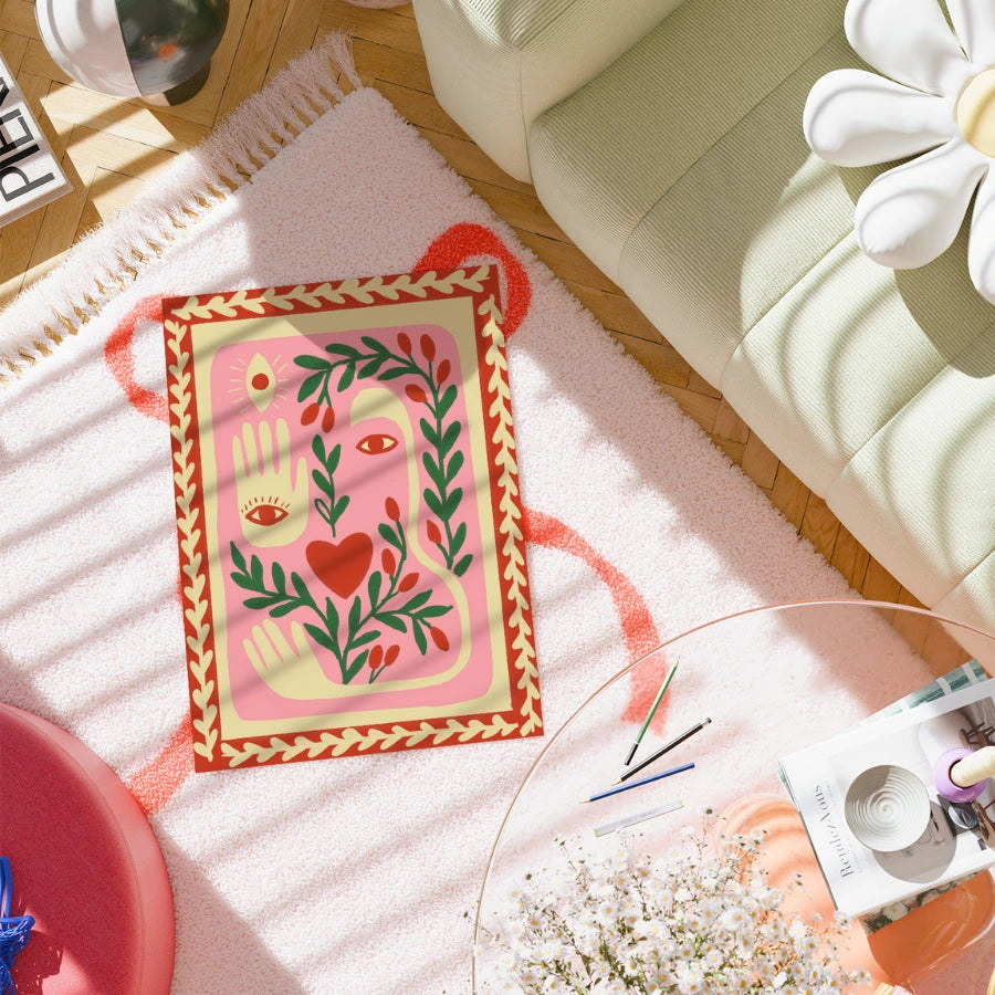 Sacred Symbols Boho Wall Art – Bohemian Aesthetic Print