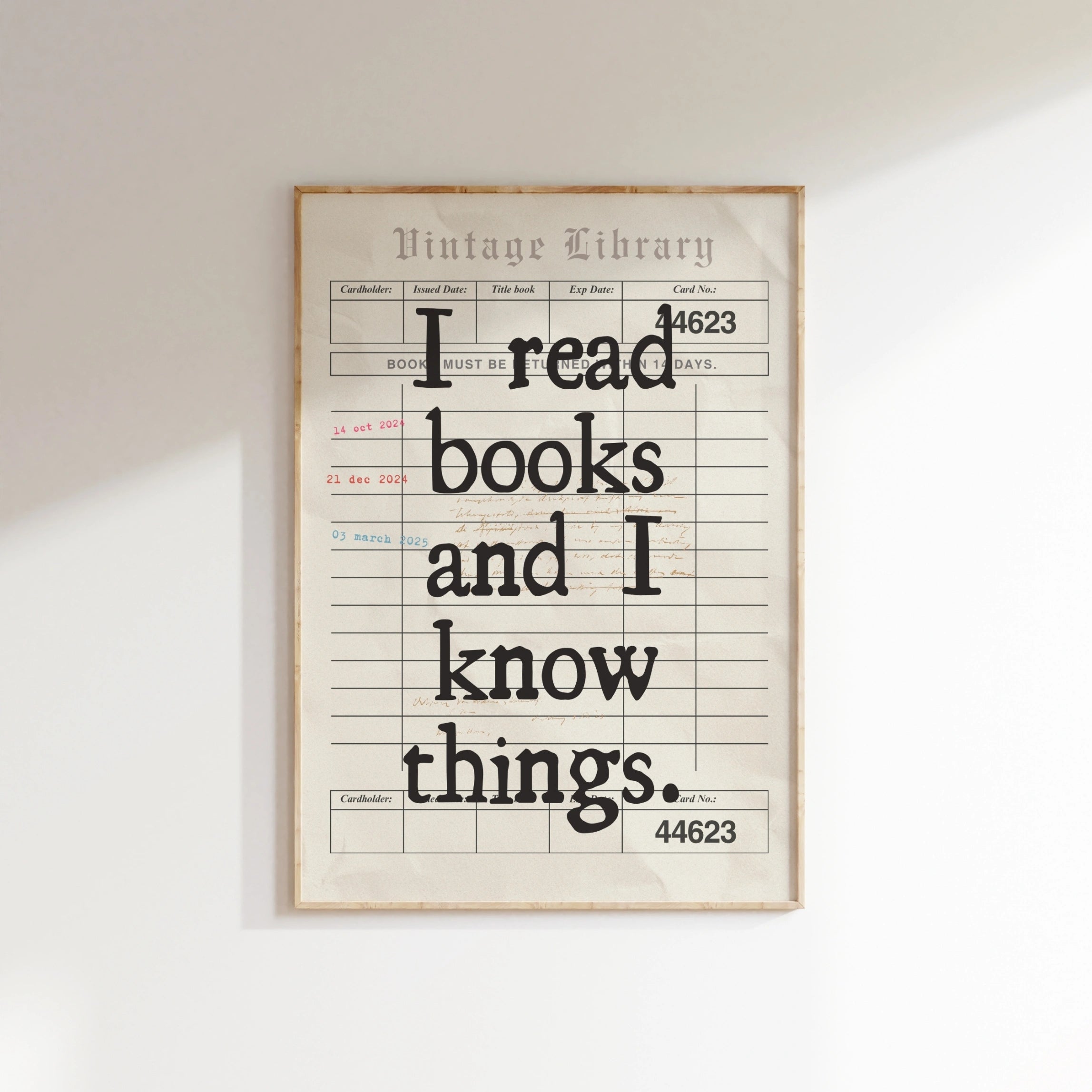 I Read Books Print – Funny Bookish Wall Art