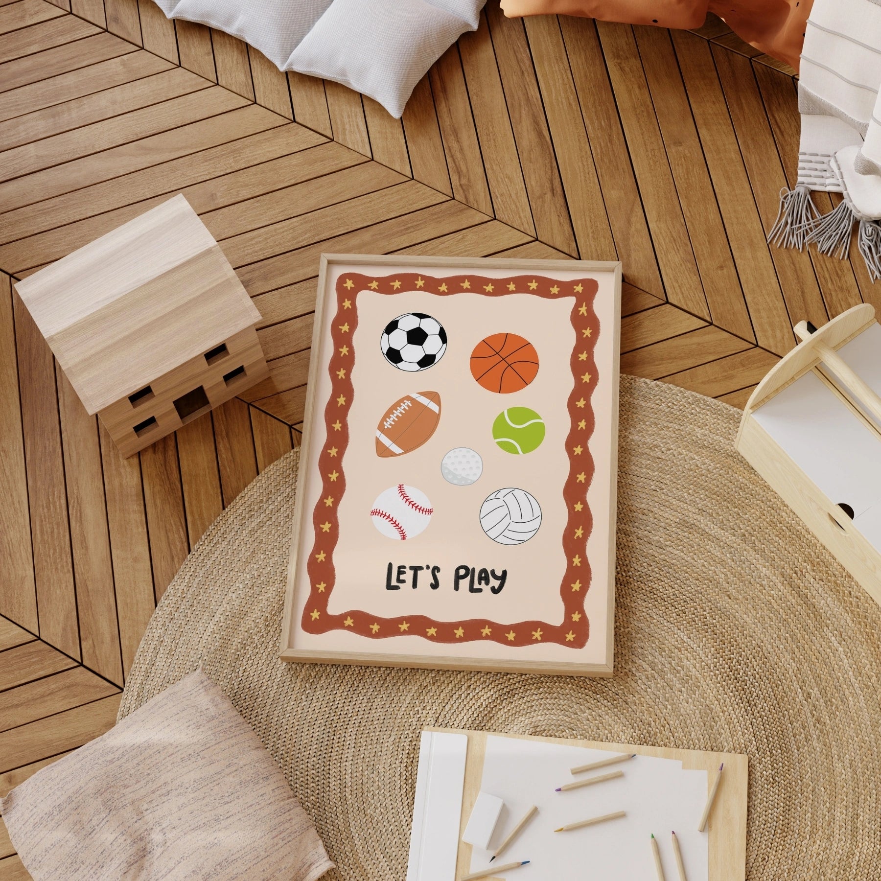 Let’s Play Sports Nursery Wall Art