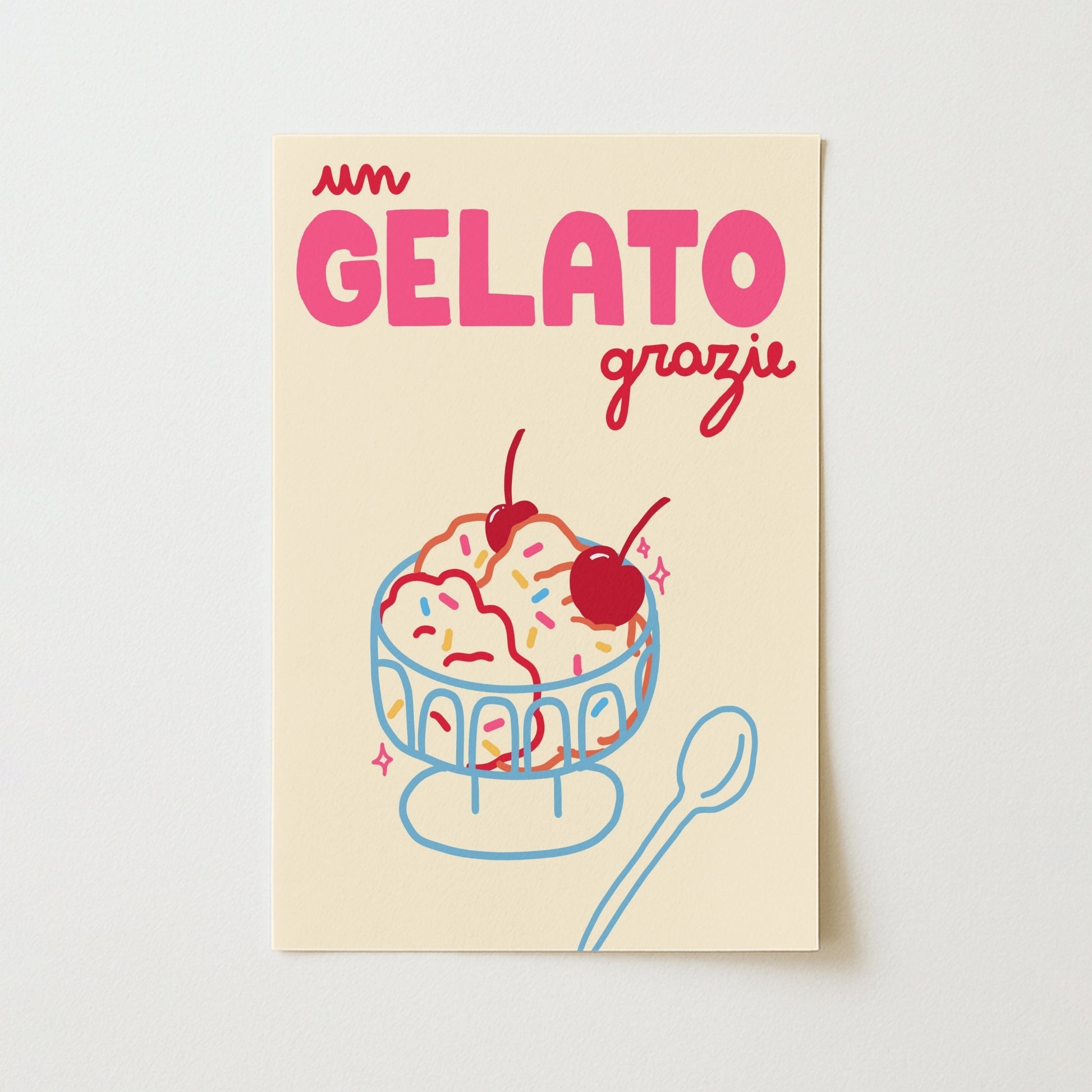 Gelato Poster – Italian Ice Cream Wall Art Print