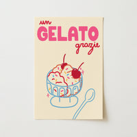 Gelato Poster – Italian Ice Cream Wall Art Print