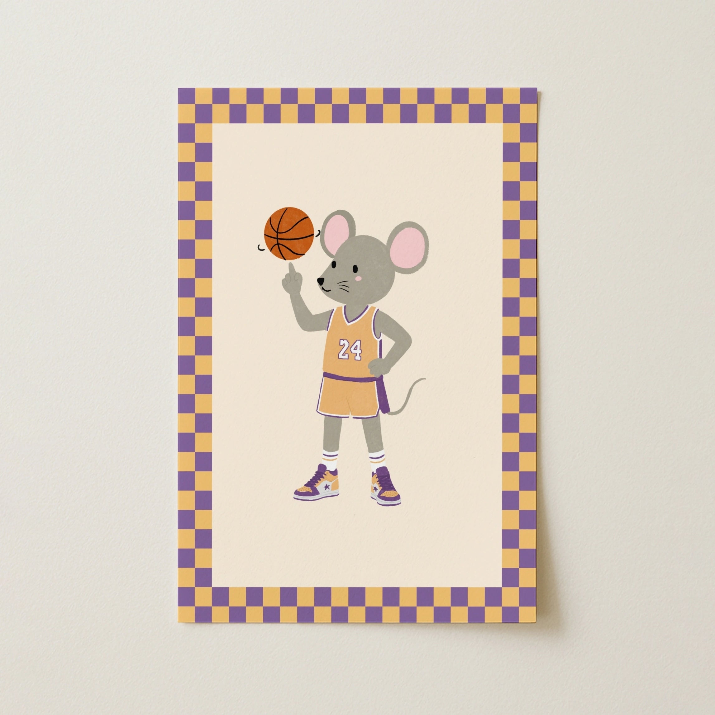 Basketball Mouse Nursery Print
