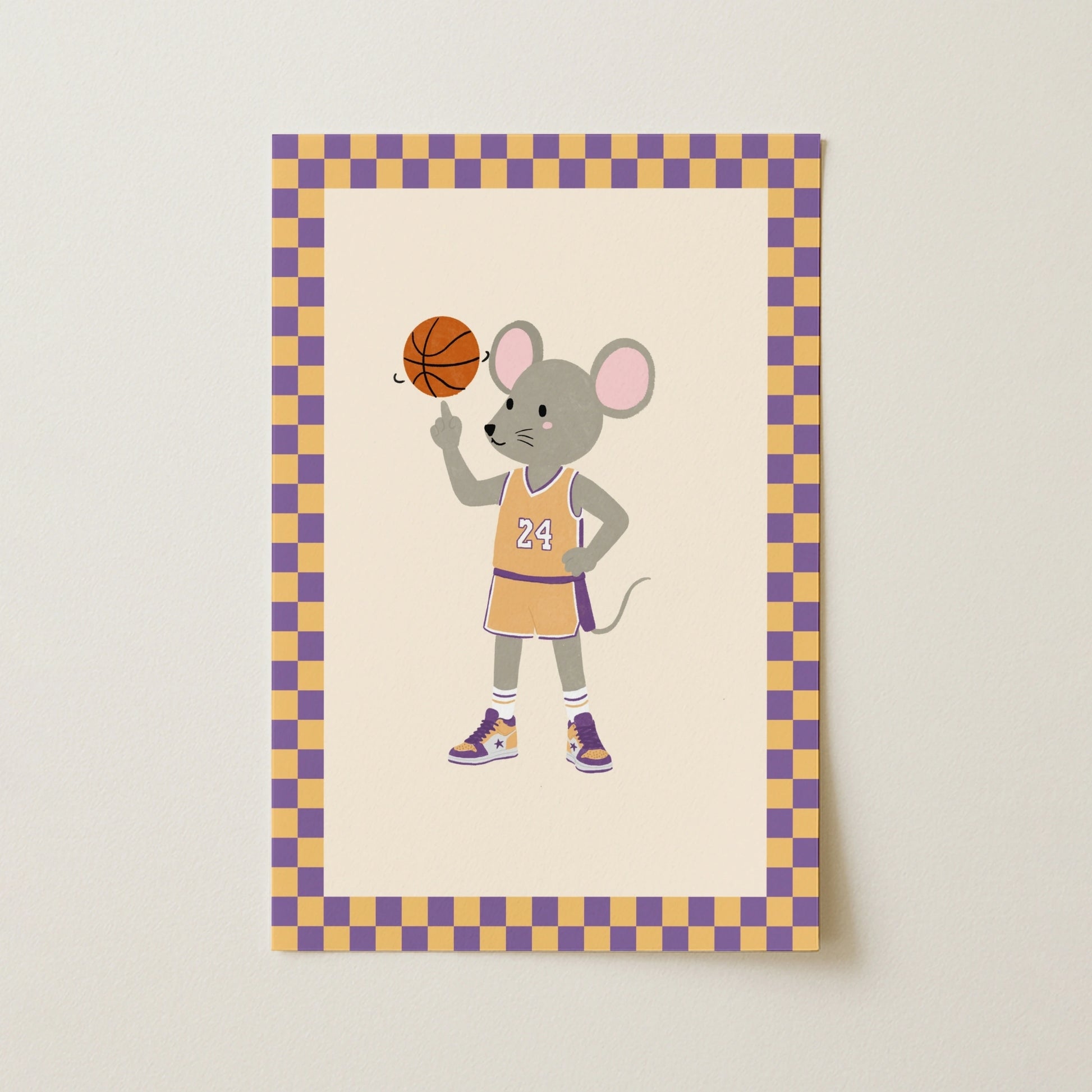 Basketball Mouse Nursery Print