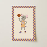 Basketball Mouse Nursery Print