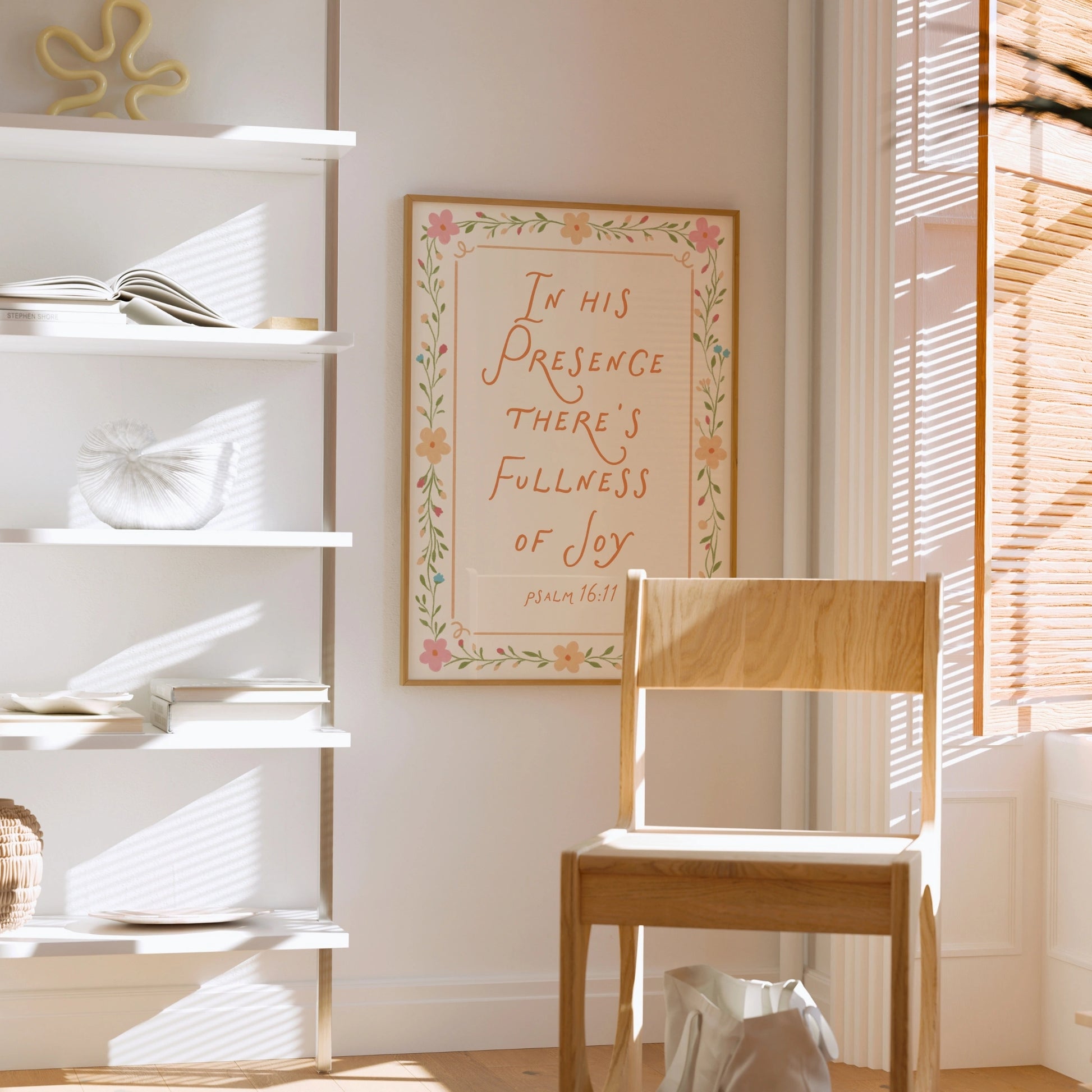 Floral Bible Verse Decor, Christian Wall Decor