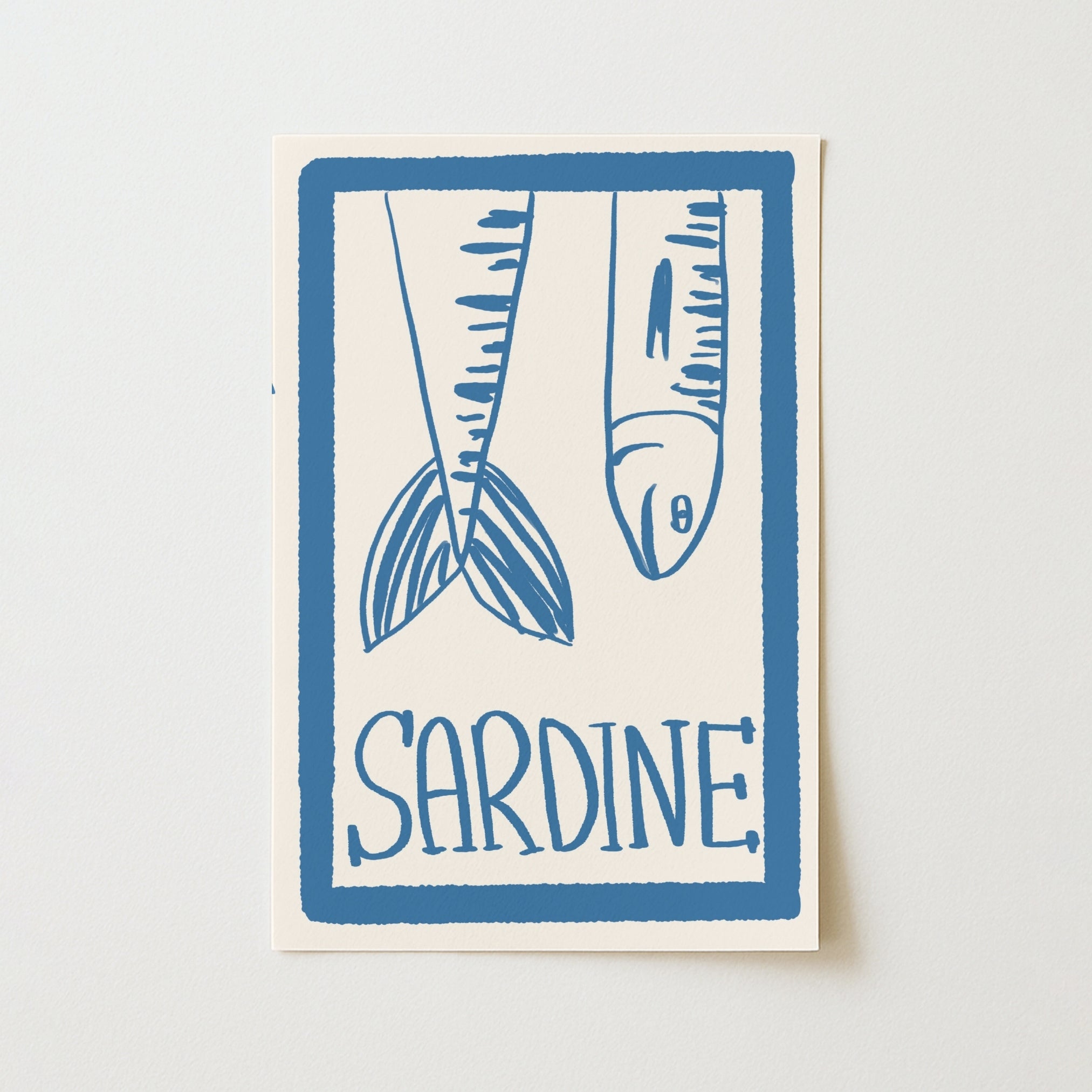 Sardine Wall Art - Coastal Fish Print