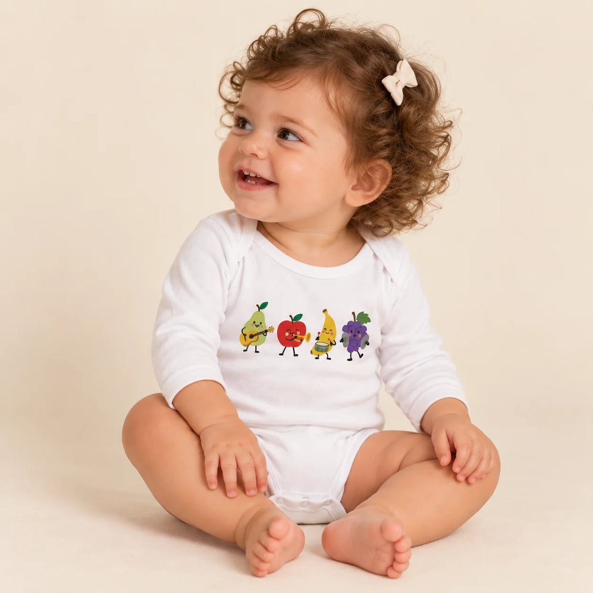 Keep on Groovin’ Fruit Band – Baby Long Sleeve Bodysuit