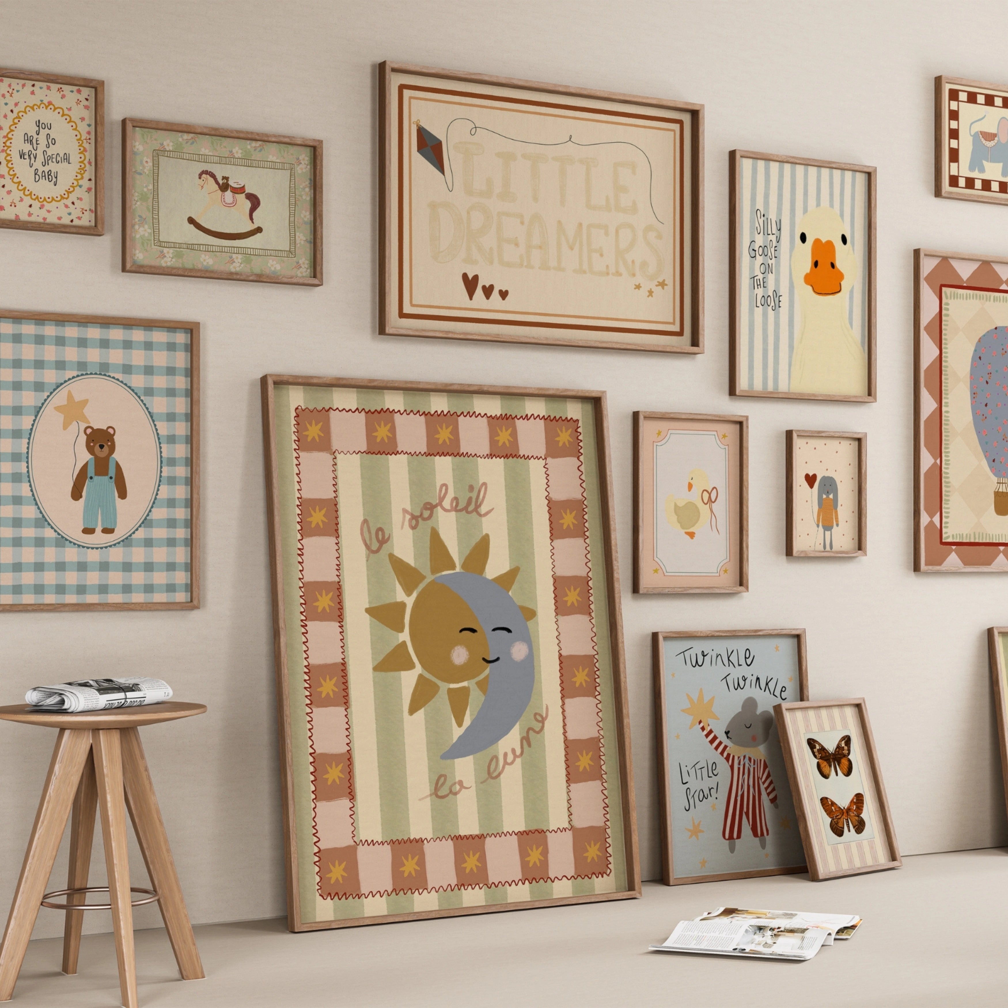 Handmade Vintage Nursery Decor, over 210 prints (Instant Download)