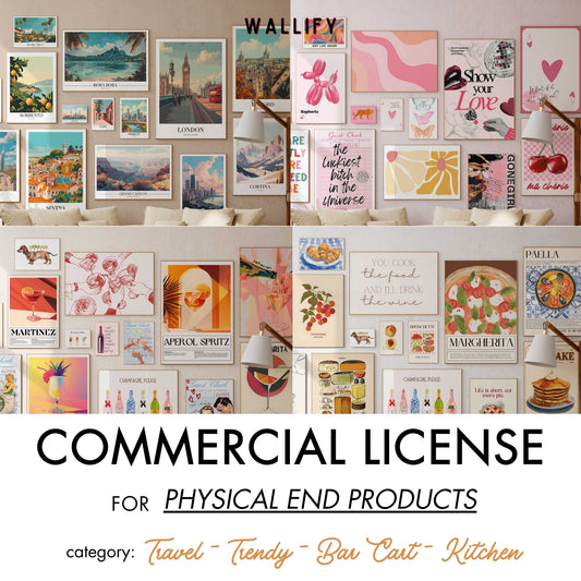 Pack of 4 Commercial License, over 1600 prints