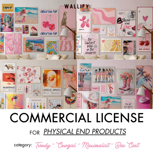 Pack of 4 Commercial License, over 1600 prints