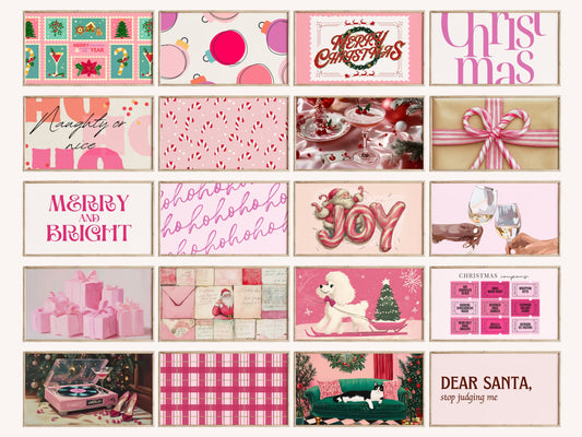 Pink Christmas, over 150 Frame Tv