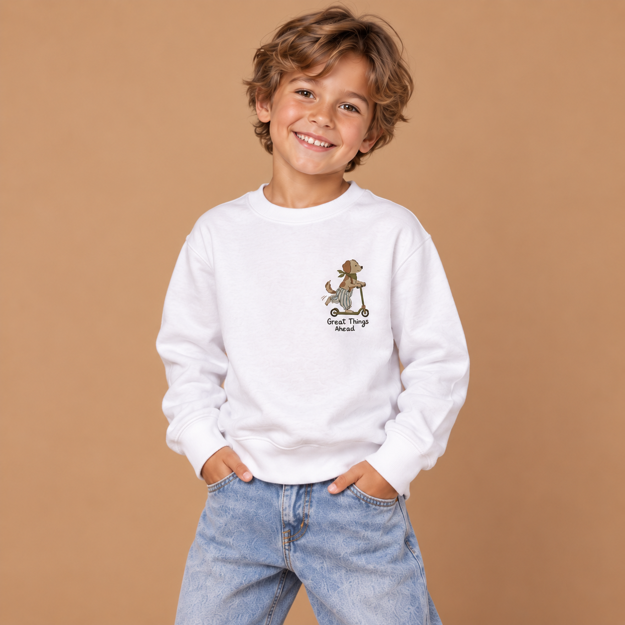Great Things Ahead – Kids Crewneck Sweatshirt