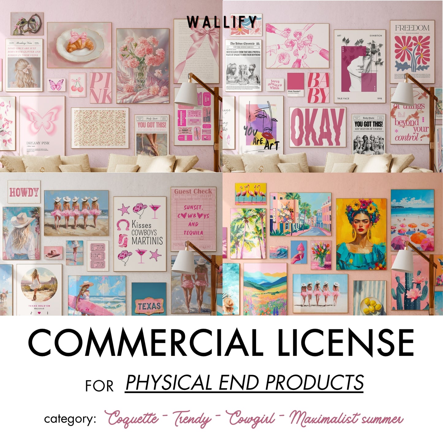 Pack of 4 Commercial License, over 1550 prints