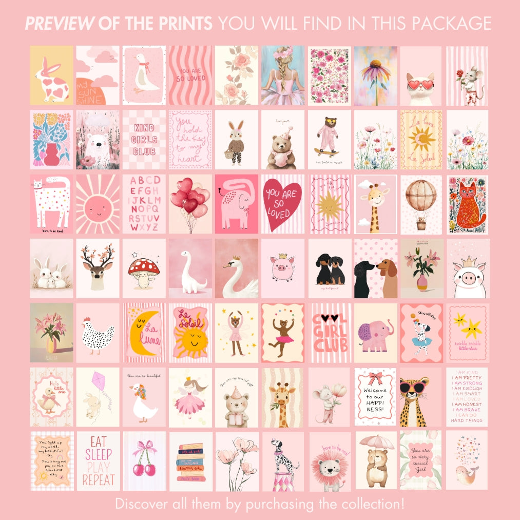 Handmade Whole Nursery Decor, over 1100 prints.