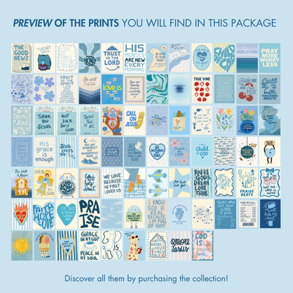 Handmade Blue Christian, over 100 prints