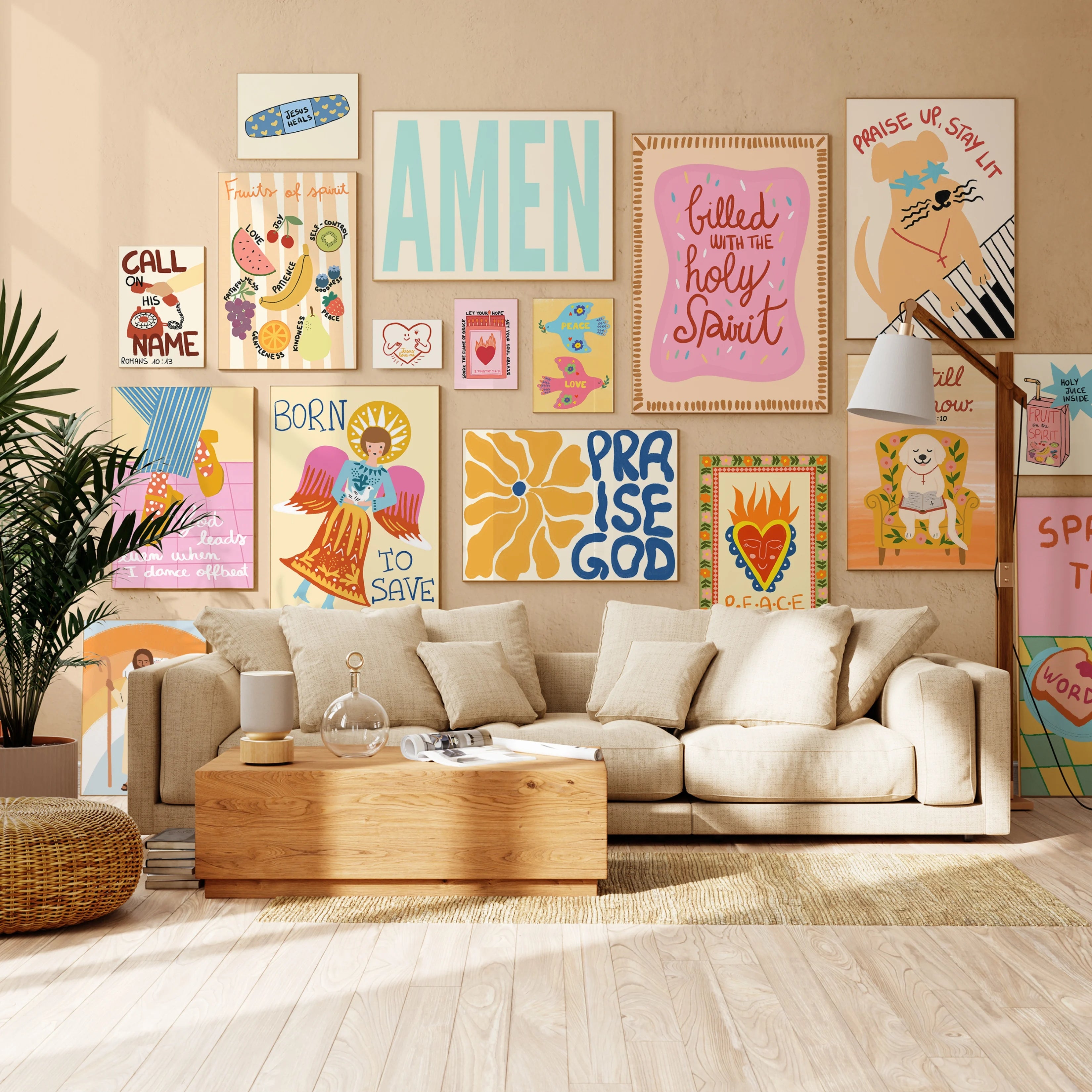 Décoration chrétienne faite à la main, plus de 250 impressions