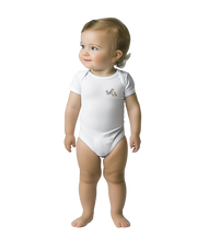 Little Fawn & Bluebird – Romper met korte mouwen voor baby's