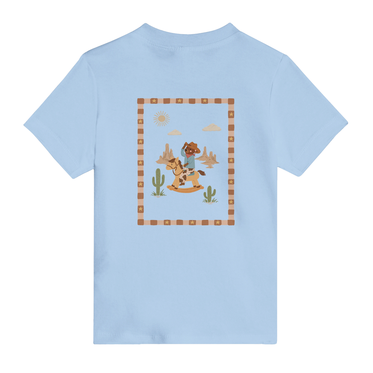 Cowboy Bear Rocking Horse – T-shirt pour bébé