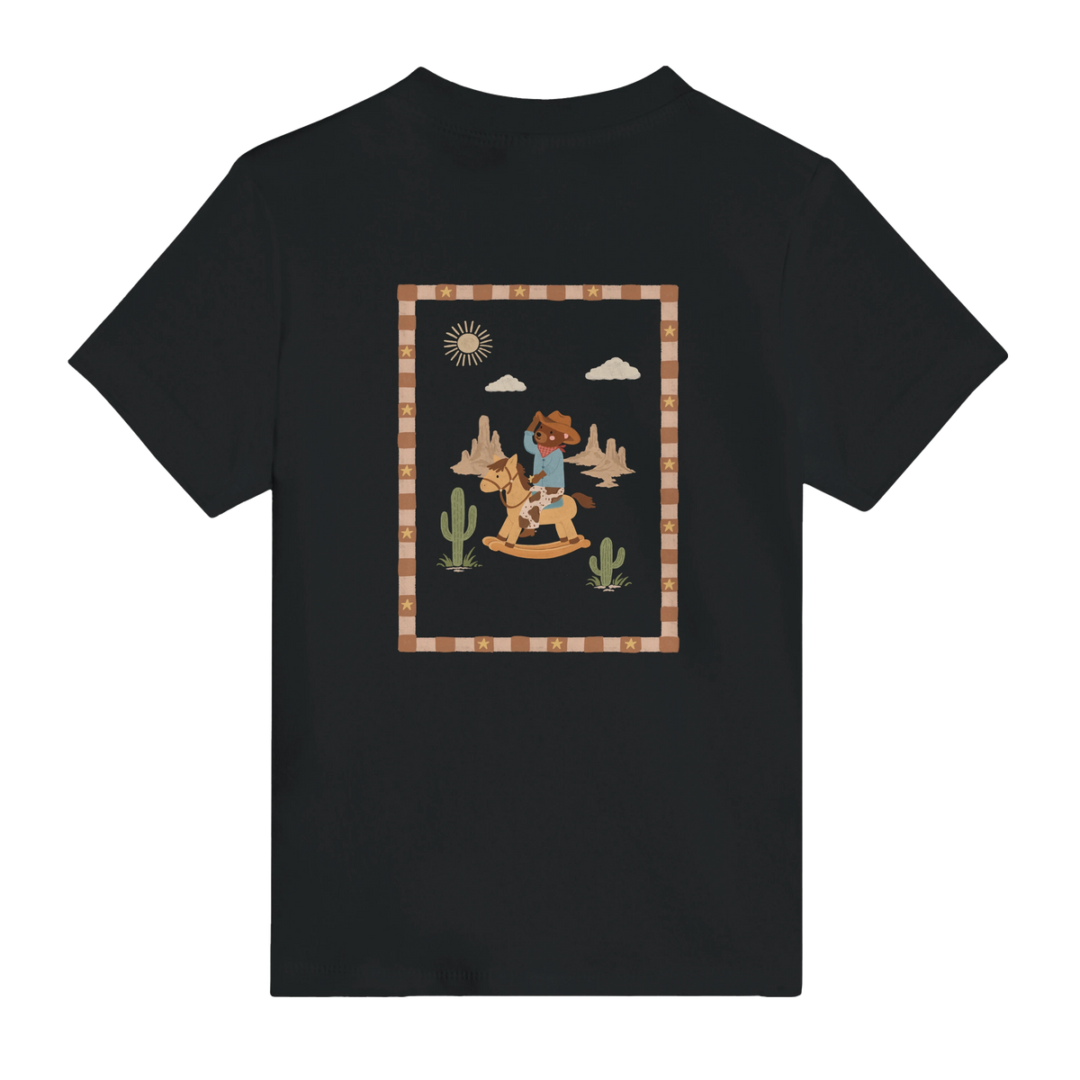Cowboy Bear Rocking Horse – T-shirt pour bébé