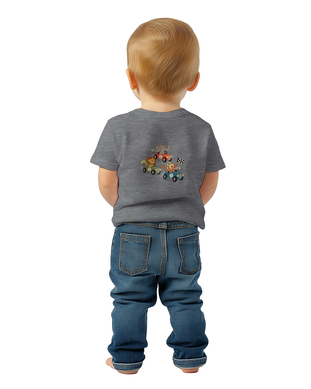 Tiny Driver, Animal Race – Baby T-Shirt