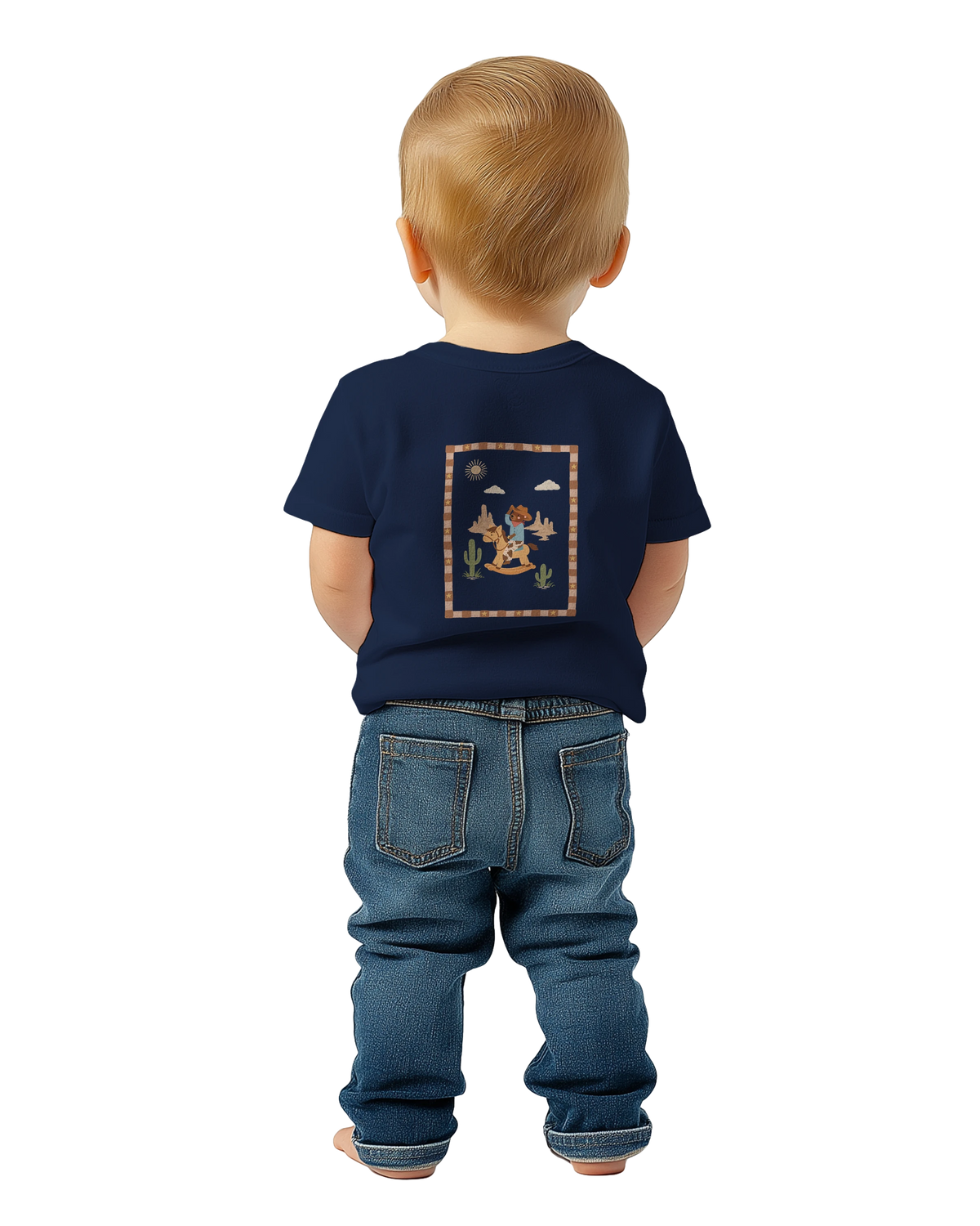 Cowboy Bear Rocking Horse – T-shirt pour bébé