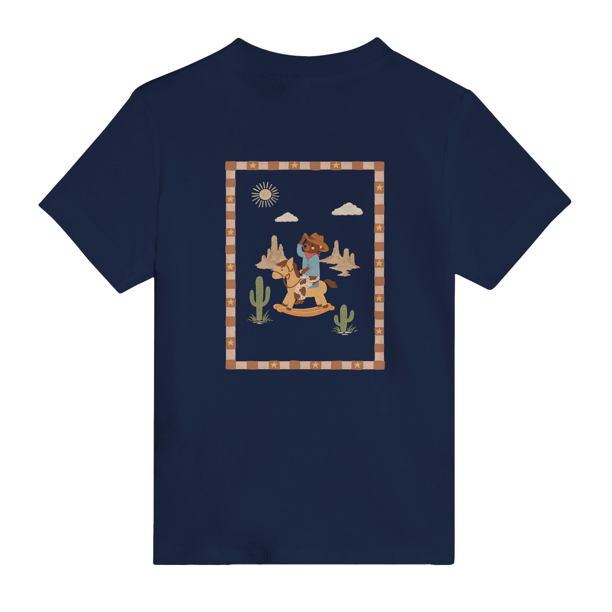 Cowboy Bear Rocking Horse – T-shirt pour bébé