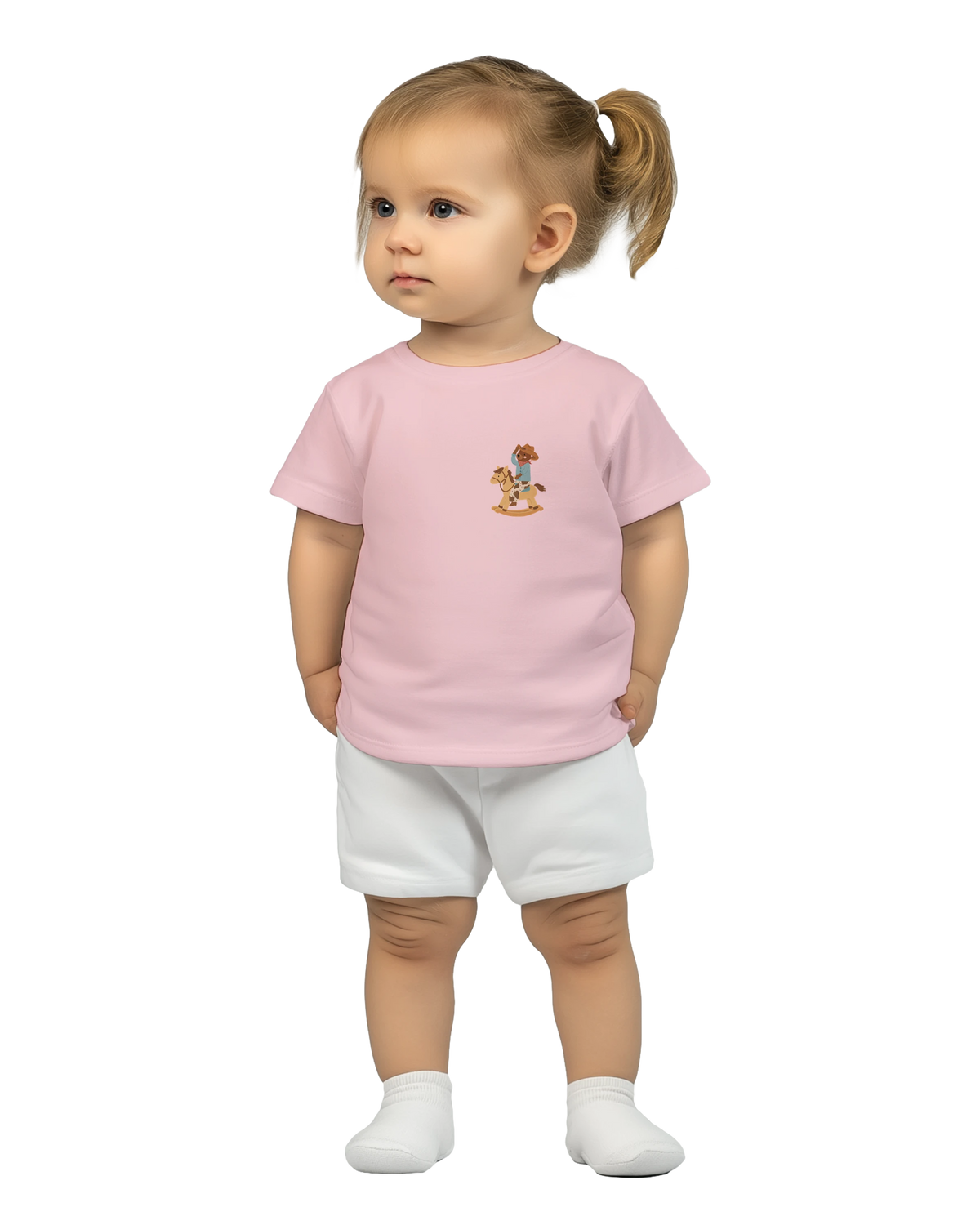 Cowboy Bear Rocking Horse – T-shirt pour bébé