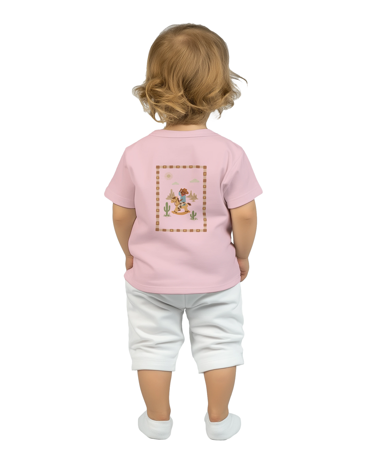 Cowboy Bear Rocking Horse – T-shirt pour bébé