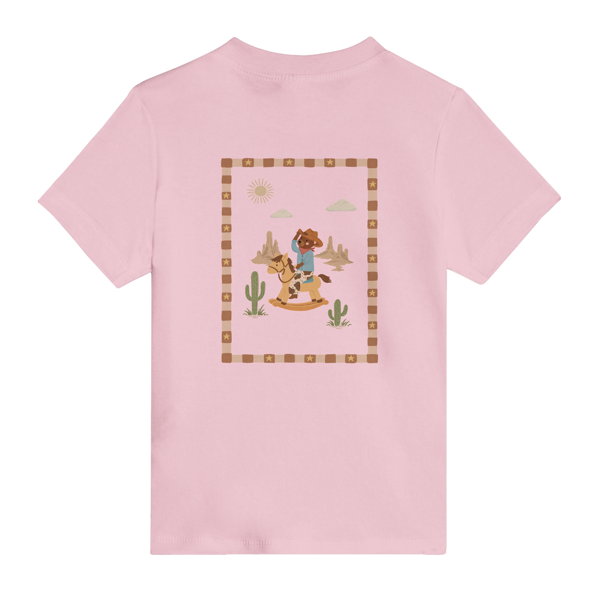 Cowboy Bear Rocking Horse – T-shirt pour bébé