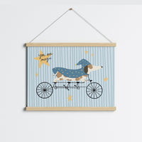 Wizard Dog Print, Colorful Kids Decor