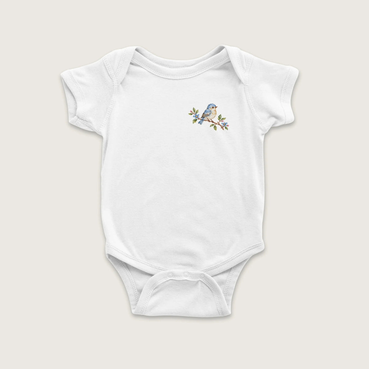 Little Fawn & Bluebird – Romper met korte mouwen voor baby's