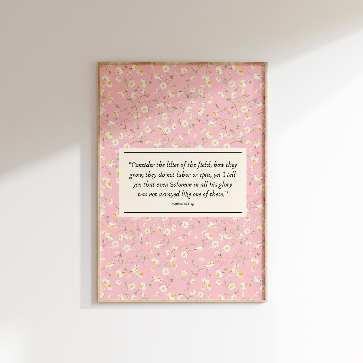 Pink Faith Art, Christian Wall Decor