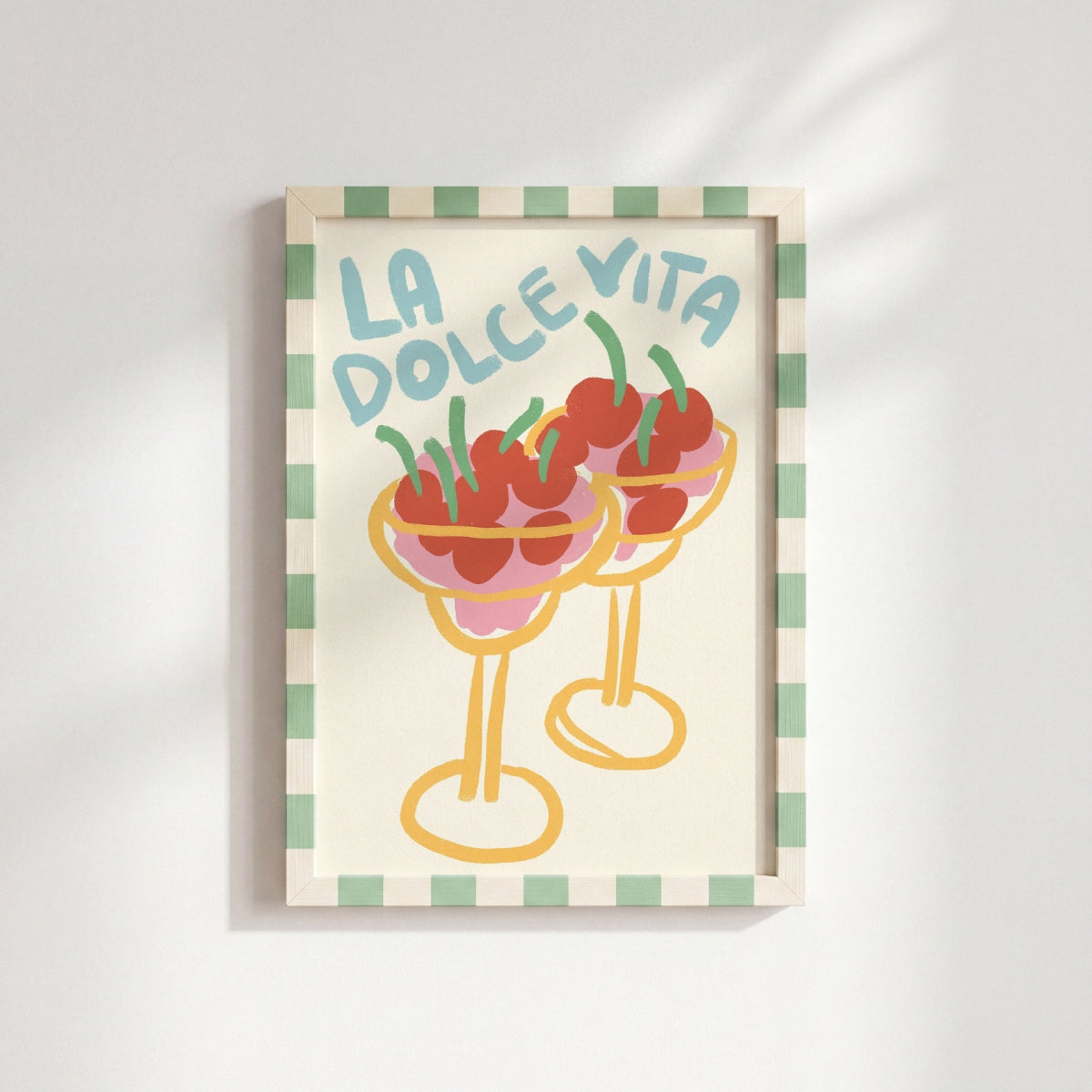 Impresión La Dolce Vita – Arte de Cereza de Verano Italiano, Decoración de Pared Costera