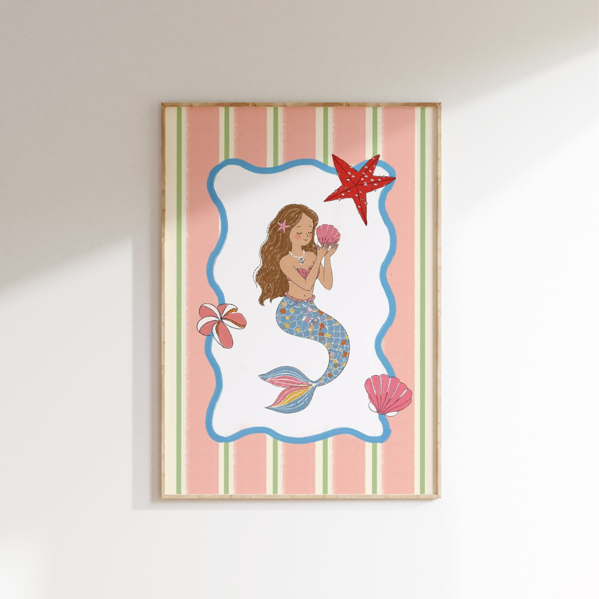 Mermaid Coastal Wall Art, Coastal Wall Decor