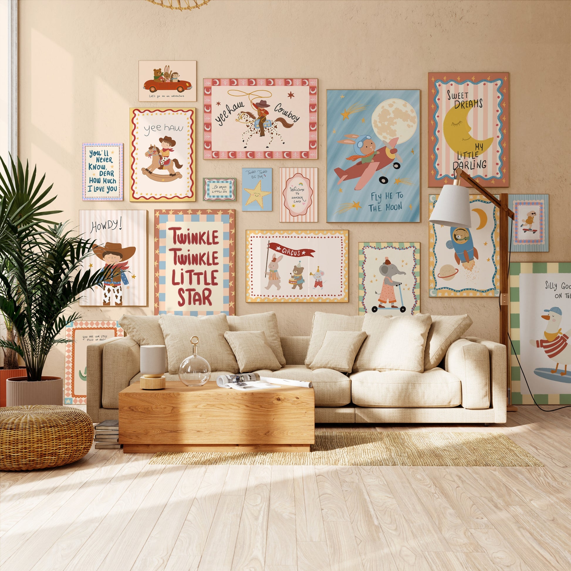 Whimsical Nursery Set of 30 Prints (Instant Download)