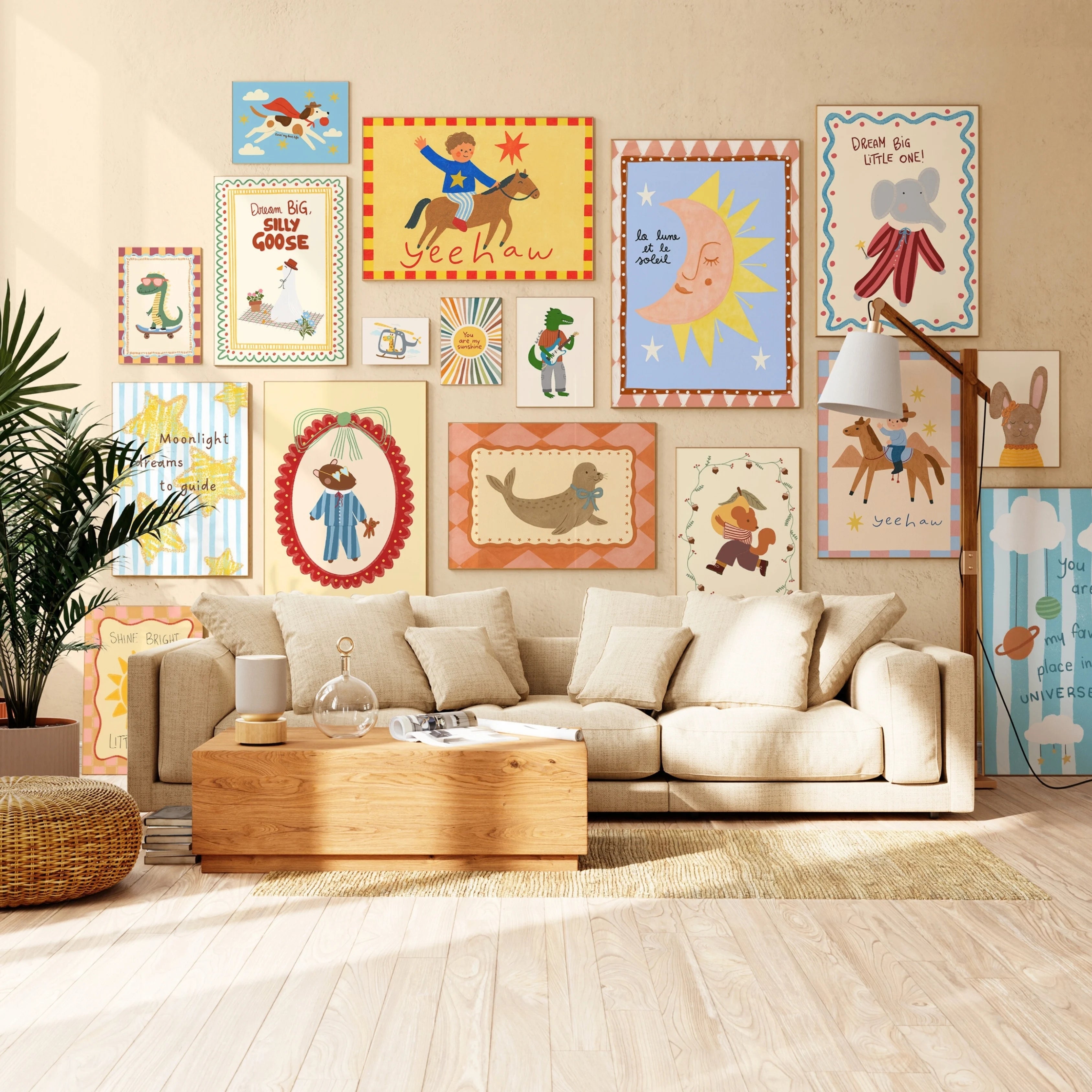 Décoration de chambre d'enfant faite à la main, plus de 120 impressions