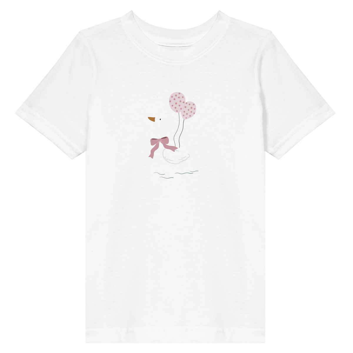 Goose with Pink Bow – Premium Toddler T-Shirt