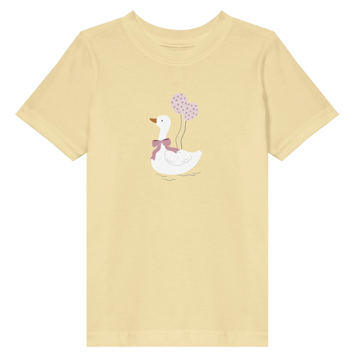 Goose with Pink Bow – Premium Toddler T-Shirt